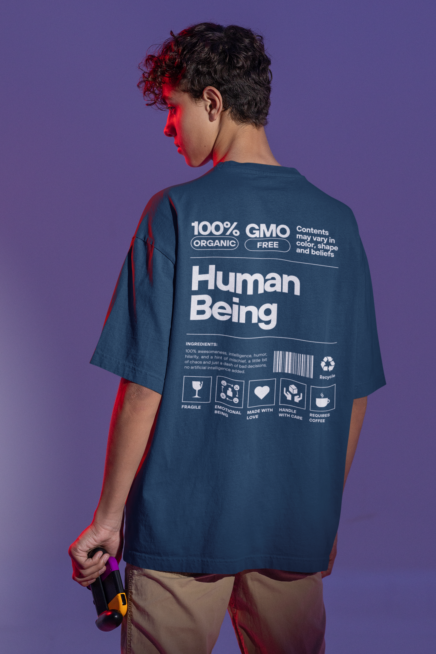Women's Human Being Oversized T-Shirt