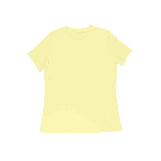 Women's Plain Butter Yellow T-Shirt