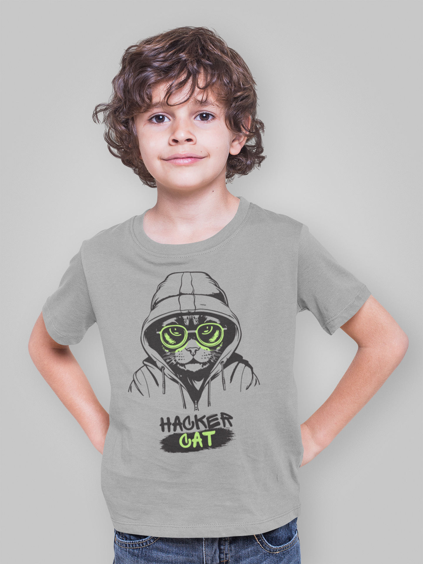 Hacker Cat Kid's T-Shirt