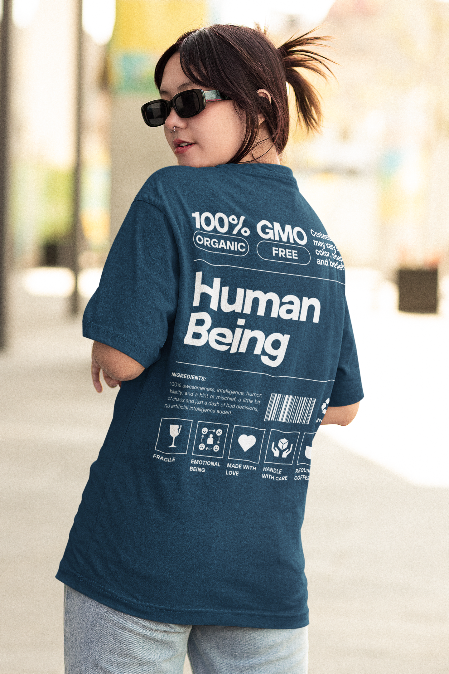 Women's Human Being Oversized T-Shirt